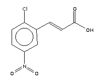 2-氯-5-硝基肉桂酸分子式结构图