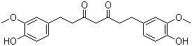 1,7-双(4-羟基-3-甲氧基苯基)庚烷-3,5-二酮分子式结构图