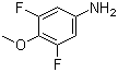 3,5-二氟-4-甲氧基苯胺分子式结构图