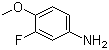  3-氟-4-甲氧基苯胺分子式结构图