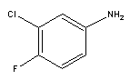 3-氯-4-氟苯胺分子式结构图