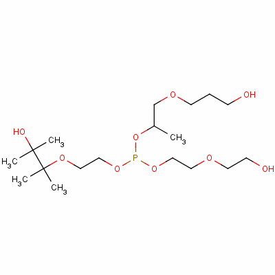 三(二聚丙二醇)亚磷酸酯分子式结构图