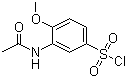 3-乙酰氨基-4-甲氧基苯磺酰氯分子式结构图