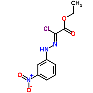 [(3-硝基苯基)肼基]氯乙酸乙酯分子式结构图