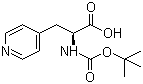 Boc-3-(4-吡啶基)-L-丙氨酸分子式结构图