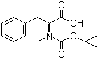 Boc-N-甲基-L-苯丙氨酸分子式结构图