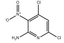 2-氨基-3-硝基-4,6-二氯吡啶分子式结构图