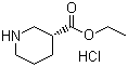 (R)-哌啶-3-甲酸乙酯盐酸盐分子式结构图