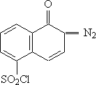 2-重氮-1-萘酚-5-磺酰氯分子式结构图