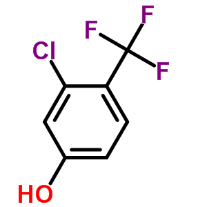 3-氯-4-三氟甲基苯酚分子式结构图