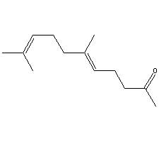 2,6-二甲基-2,6-十一碳二烯-10-酮分子式结构图