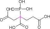 2-膦酸丁烷-1,2,4-三羧酸分子式结构图