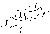 氟米龙醋酸酯分子式结构图