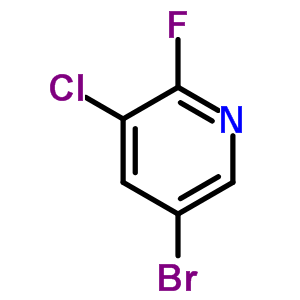 5-溴-3-氯-2-氟吡啶分子式结构图