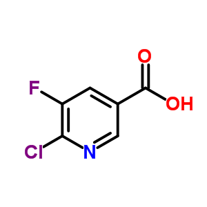 5-氟-6-氯烟酸分子式结构图