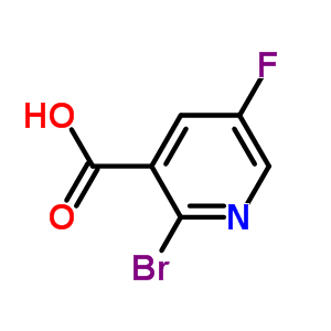 2-溴-5-氟-3-吡啶羧酸分子式结构图