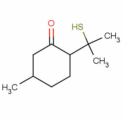 对-薄荷-8-硫醇-3-酮分子式结构图