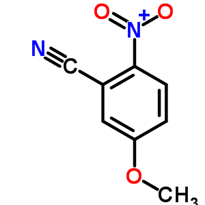 2-硝基-5-甲氧基苯腈分子式结构图