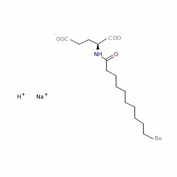 肉豆蔻酰基谷氨酸钠分子式结构图