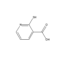 2-巯基-3-吡啶甲酸分子式结构图