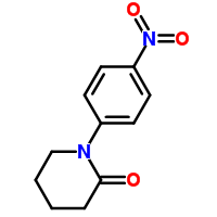 1-(4-硝基苯基)-2-哌啶酮分子式结构图