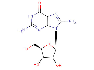 8-氨基鸟苷分子式结构图