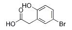 5-溴-2-羟基苯乙酸分子式结构图