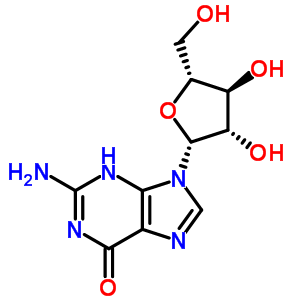 9-Β-D-糖呋喃鸟嘌呤分子式结构图