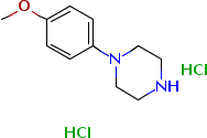 1-(4-甲氧基苯基)哌嗪二盐酸盐分子式结构图