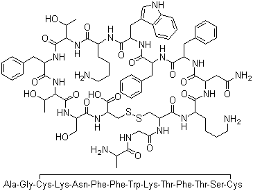 生长抑素分子式结构图