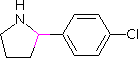 2-(4-氯苯基)-吡咯烷分子式结构图