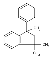 1,3,3-三甲基-1-苯基茚满分子式结构图