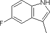 5-氟-3-甲基吲哚分子式结构图