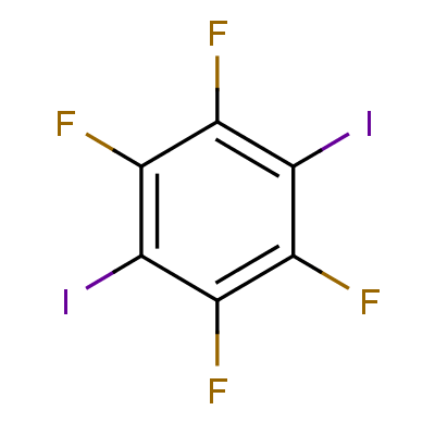 1,4-二碘四氟苯分子式结构图