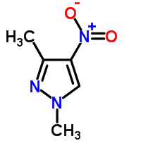 1,3-二甲基-4-硝基吡唑分子式结构图