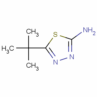 2-氨基-5-叔-丁基-1,3,4-噻二唑分子式结构图