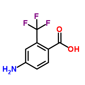 4-氨基-2-三氟甲基苯甲酸分子式结构图