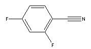 2,4-二氟苯腈分子式结构图