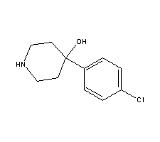 4-(4-氯苯基)-4-羟基哌啶分子式结构图