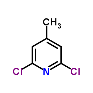 2,6-二氯-4-甲基吡啶分子式结构图