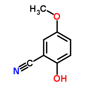 2-羟基-5-甲氧基苯腈分子式结构图