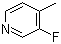 3-氟-4-甲基吡啶分子式结构图