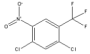 2,4-二氯-5-硝基三氟甲基苯分子式结构图