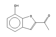 2-乙酰-7-羟基苯并呋喃分子式结构图