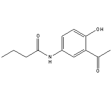 2-乙酰基-4-丁酰氨基苯酚分子式结构图