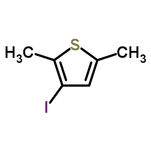 3-碘-2,5-二甲基噻吩分子式结构图