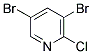 2-氯-3,5-二溴吡啶分子式结构图