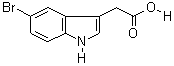 5-溴吲哚-3-乙酸分子式结构图