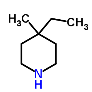 4-乙基-4-甲基哌啶分子式结构图