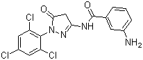 1-(2,4,6-三氯苯基)-3-(间氨基苯甲酰胺基)-5-吡唑酮分子式结构图